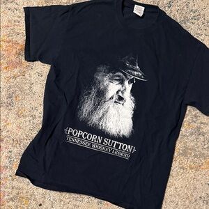 Gildan Navy Black Popcorn Sutton Tennessee Whiskey Graphic Tee M